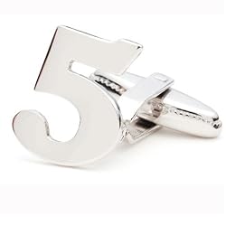 Personalized Number Cufflinks Number 5