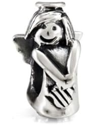 Precious Lil Angel with Harp 925 Solid Sterling Silver Authentic Ohm Bead fits European Charm Bracelet