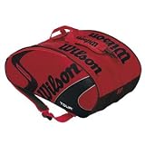 Wilson K Tour Red Black Super 6 Pack Tennis Bag