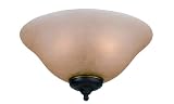 Monte Carlo MC165 Mission Bowl Light Kit, Tea Stain Mission glass, Includes AF/RB/TB Bowl Caps and Three 60-Watt Incandescent Candelabra Bulbs