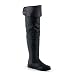 RAVEN-8826, Thigh Hight Boot Black Pig Leather Size 10