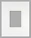 Set of 5 - 11x14 White/White 1/2 Wide Reveal Gallery Mats for 5x7 photos