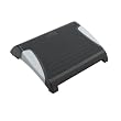 Safco Restase Adjustable Footrest, Black with Silver Accents