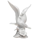 Weddingstar Glazed Porcelain Doves and Flowers Cake Top