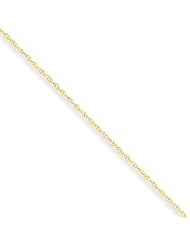 14 Inch 10k Yellow Gold .8mm Lite-Baby Rope Chain Necklace