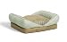 Midwest Quiet Time 36-By-24-Inch Tucked Bolster Designer Pet Bed, Green