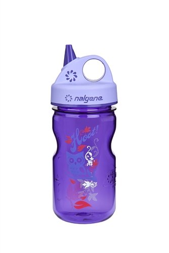 Nalgene Tritan Kid's Grip-n-gulp Water Bottle: 12oz, Purple Hoot by Sports Water Bottles