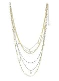Multi-Link Multi-Chain Faux Pearl Necklace