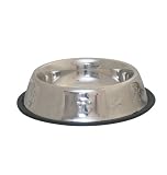 Stainless Steel With Rubber Edge Pet/Dog Bowl 24oz (3061)