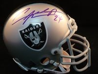 Woodson, Charles (Oakland Raiders) Autographed/Hand Signed Authentic Raiders Mini Helmet