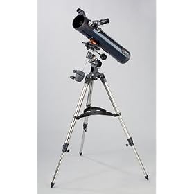 Celestron 76EQ AstroMaster Telescope with StarPointer; Erect image; 76mm ap; F/9; 35X, 70X