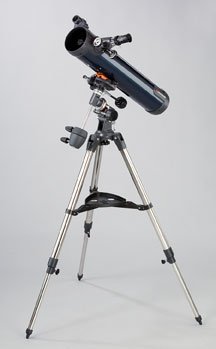 Celestron 76EQ AstroMaster Telescope with StarPointer; Erect image; 76mm ap; F/9; 35X, 70X On Sale