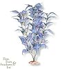 Vibran-Sea Flowering Broad Leaf hand Silk-Style Aquarium Plant, Large 13-14 tall, Blue