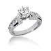 1.65 Ct Diamond Engagement Ring Bridal Set Round Channel 14k White Gold