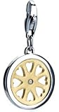 Hearts in Disc Sterling Silver Diamond Charm by Hot Diamonds
