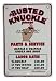 Busted Knuckle Garage BKG-81 12" X 8" Mechanic's Labor Rate Sign