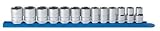 GearWrench 80702 13 Piece 1/2-Inch Drive 6 Point Standard Metric Socket Set