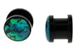 Acrylic Plug with Abalone Shell - Screw On - 0G - Sold as a Pair