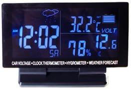 Innovic Multifunctional 4 in 1 Voltagemeter Thermometer and Hygrometer with Clock