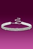 Girls 3 Row Rhinestone Choker - Great for glitz pageants - girl's pageant jewelry