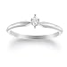 10k White Gold Marquise Cut Solitaire Diamond Engagement Ring (1/10 ct, J-K Color, I2-I3 Clarity), Size 7