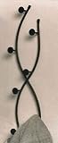 Wall Mounted Double Sweep Coat Hook Rack Black Leash Hat Organizer Home Decor