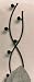 Wall Mounted Double Sweep Coat Hook Rack Black Leash Hat Organizer Home Decor Wall Mounted Double Sweep Coat Hook Rack Black Leash Hat Organizer Home Decor