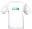 ALBANY - GREEN LETTERING - City-series - White T-shirt