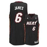 NBA Youth Miami Heat Lebron James Swingman Road Jersey - R28E2Eez (Black, Large)