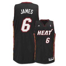 NBA Youth Miami Heat Lebron James Swingman Road Jersey - R28E2Eez (Black, Medium)
