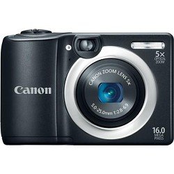 Canon PowerShot A1400 16.0 MP Digital Camera with 5x Digital Image Stabilized Zoom 28mm Wide-Angle Lens and 720p HD Video Recording (Black)