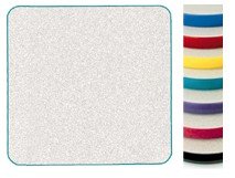 McCourt 74502PGP-LOW 48 x 48 Inch Square Activity Table - Pebble Gray Top with Purple Banding & Legs - Adjusts to 15-22 Inches