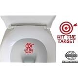 HIT THE SPOT Decal BATHROOM TOILET Potty SEAT Boys Training Target (come with glowindark switchplate decal) Stickerciti Brand