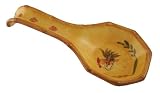 KITCHEN SPOON REST BAMBOO ROOSTER SUNFLOWER