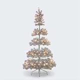 4Ft. - Dept. 56 White Wreath Style Tinsel Holiday Christmas Tree