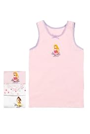3 Pack Pure Cotton Disney Princess Vests