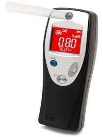 Digital Alcohol Breathalyzer, Breath Tester, Portable Blood Alcohol Content (BAC) Detector with Bi-color Backlight LCD Display, Clock, Alarm & Thermometer, for All Safety Drivers, Avoid Tickets & Save Money