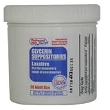 Glycerin Suppositories Laxative For Adults   50 Ea