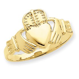 14k mens claddagh ring size 105 more detail click!