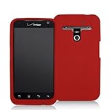 Red Silicone Rubber Gel Soft Skin Case Cover for LG Revolution 4G VS910 Pho ....