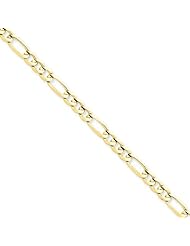 6.00 mm Solid 14K Yellow Gold High Polish Classic 3 + 1 Figaro Link Chain Necklace 18" - 30" Available