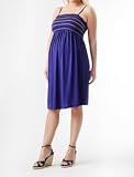 A Pea in the Pod Collection: Velvet Spaghetti Strap Smocked Maternity Dress