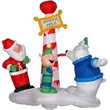 6ft Airblown Inflatable Polar Bear with Froozen Tongue to Pole