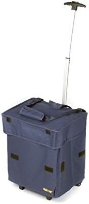 dbest products Cooler Smart Cart, Blue Insulated Collapsible Rolling Cooler Tailgating BBQ Beach Summer