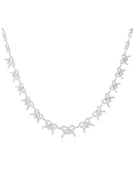 CZ by Kenneth Jay Lane "Traditional Collection" Cubic Zirconia Bow Necklace