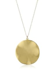 gorjana "Chloe" Gold-Plated Irregular Disc Pendant Necklace