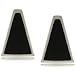 Black Onyx Triangle Earrings in Fine Sterling Silver
