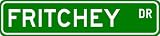 FRITCHEY Street Sign ~ Personalized Family Lastname Sign ~ Gameroom, Basement, Garage Sign Novelty** ALUMINUM METAL - B000NEF88C