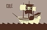 Pirate Ship Kids Room Wall Decal