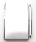 Metal Business Card Case with Ballpen and Memo Pad